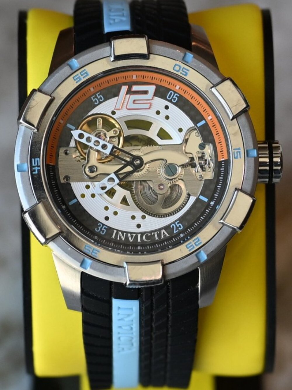 Invicta S1 Rally Race Team 26618 Men’s Automatic Skeleton Watch with Open Heart